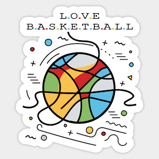 Love Basketball Sticker